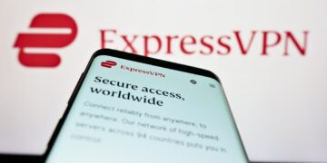 Photo Showing Express VPN Banner and Message